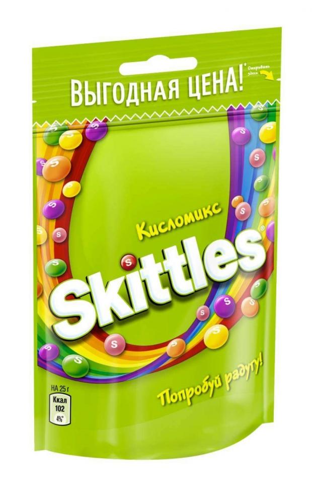 Конфеты жевательные Skittles Кисломикс, 100 г