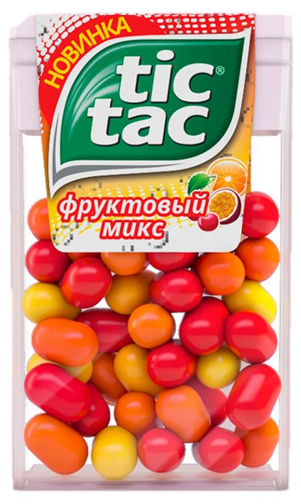 Драже Tic Tac Фруктовый микс со вкусом вишни апельсина и маракуйи 16 г 48₽