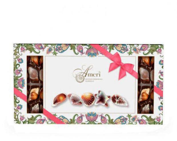 Конфеты Ameri Цветы шоколадные с начинкой пралине, 500 г