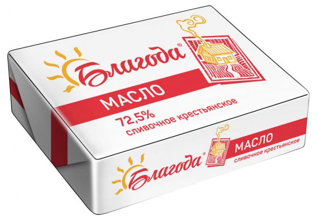 

Масло сливочное «Благода» Крестьянское 72,5%, 180 г