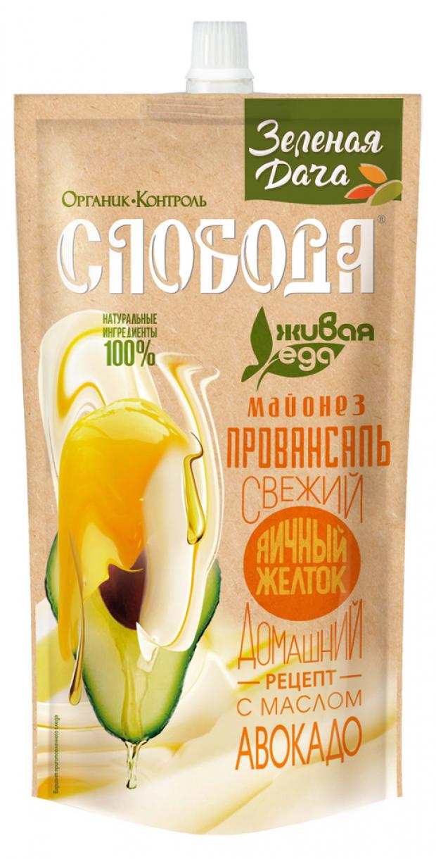 Майонез «Слобода Зеленая дача» провансаль с маслом авокадо 67%, 375 мл
