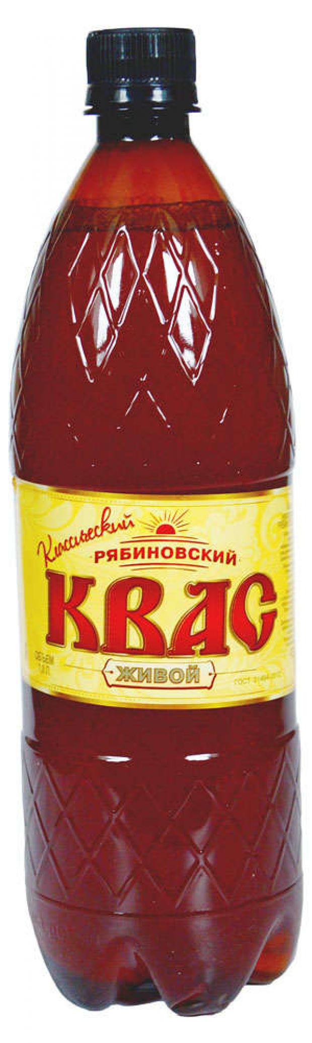 Квас непастеризованный Рябиновский живой классический фильтрованный 1 л 80₽
