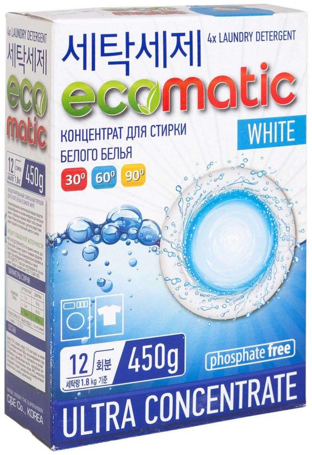 

Стиральный порошок Ecomatic концентрат для белого белья, 450 г