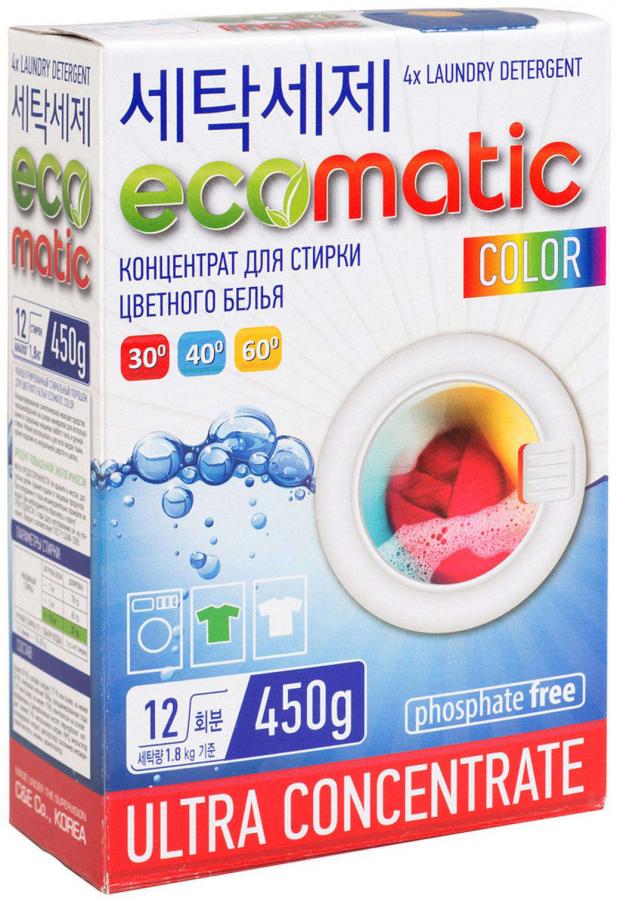 

Стиральный порошок Ecomatic концентрат для цветного белья, 450 г