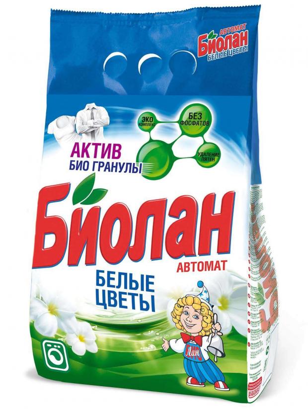 Стиральный порошок Биолан автомат белые цветы 24 кг 180₽