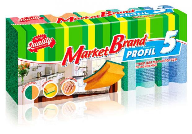 Губки для посуды Profil Market Brand, 5 шт