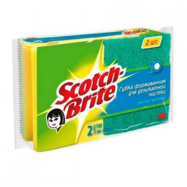 

Губка для чистки Scotch-Brite Деликат формованная, 2 шт