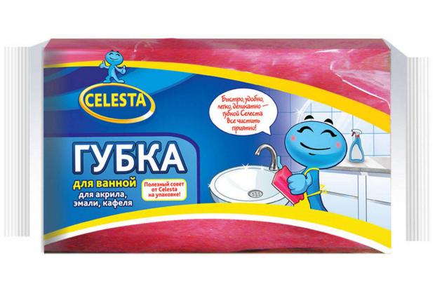 фото Губка для ванной celesta для акрила эмали и кафеля, 1 шт