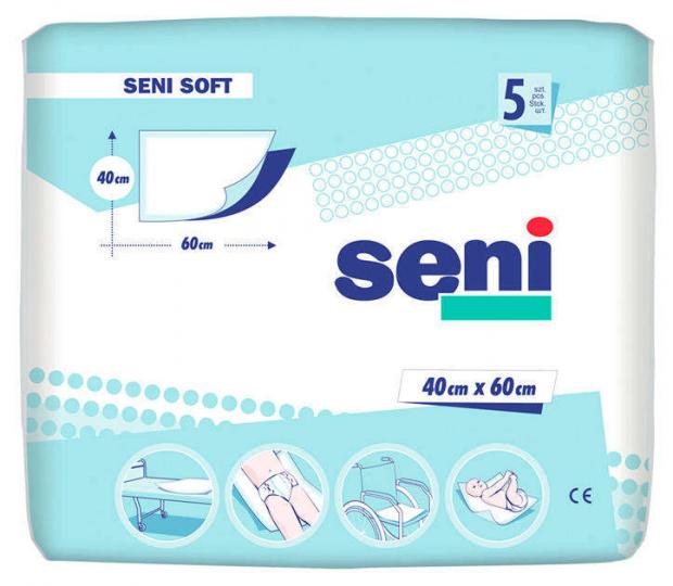 

Пеленки для взрослых Soft Seni одноразовые 40x60 cм, 5 шт