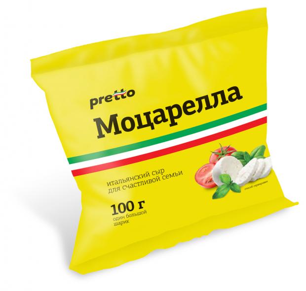 Сыр рассольный Pretto Моцарелла fior di latte в воде 45 100 г 86₽