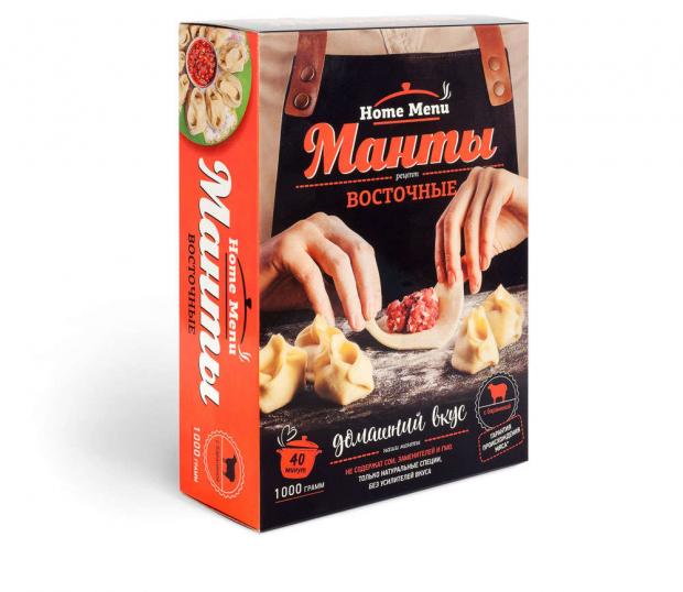 Манты с бараниной Home Menu Восточные 1 кг 423₽