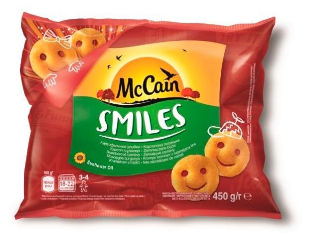

Картофель фри MCCAIN SMILES Биточки замороженные, 450 г
