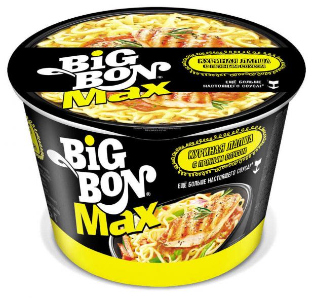 Лапша BIGBON MAX куриная с пряным соусом, 95 г