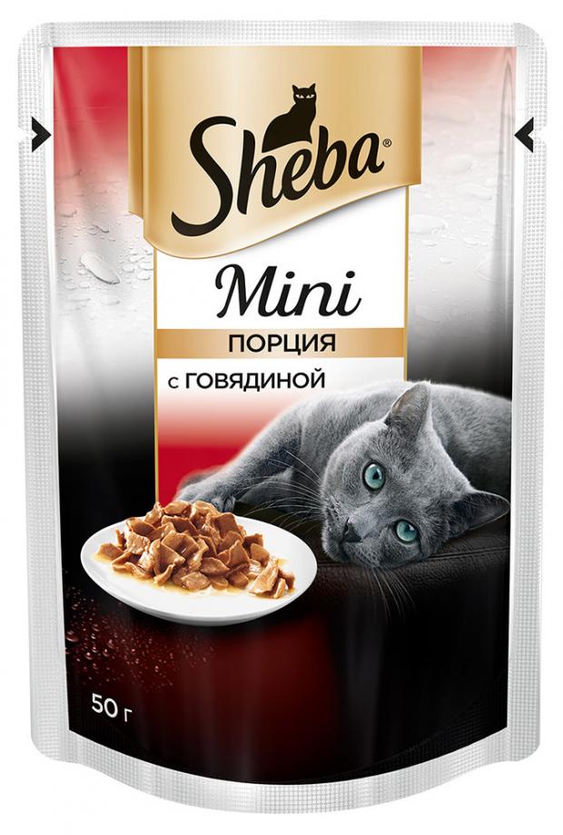 

Корм для кошек Sheba Mini c говядиной, 50 г