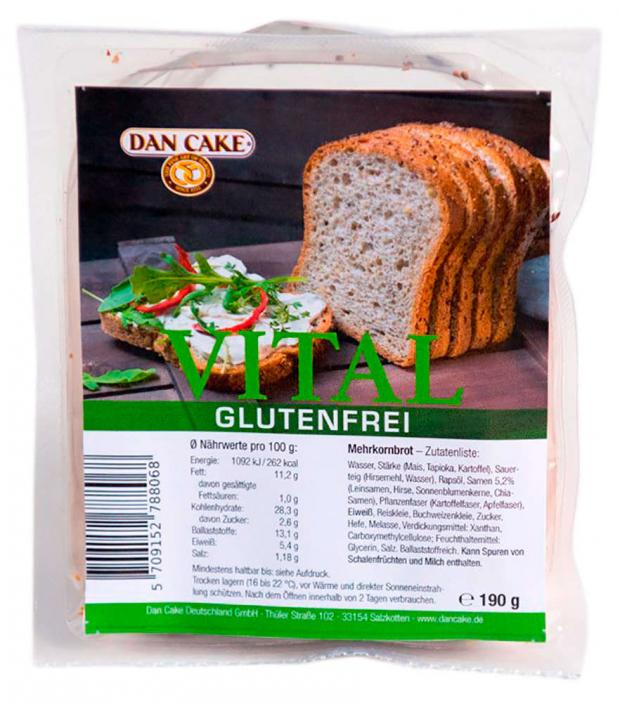 

Хлеб Dan Cake Цельнозерновой без глютена с семенами льна, 200 г