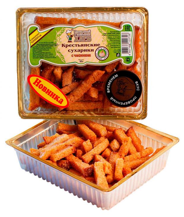 Сухарики Рижский хлеб Крестьянские с чесноком 75 г 55₽