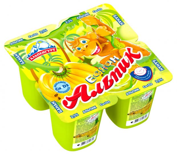 

Йогуртный продукт «Альпенгурт» с соком банана 2,5%, 95 г
