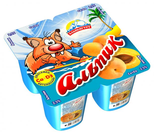 

Йогуртный продукт «Альпенгурт» с соком абрикоса 2,5%, 95 г