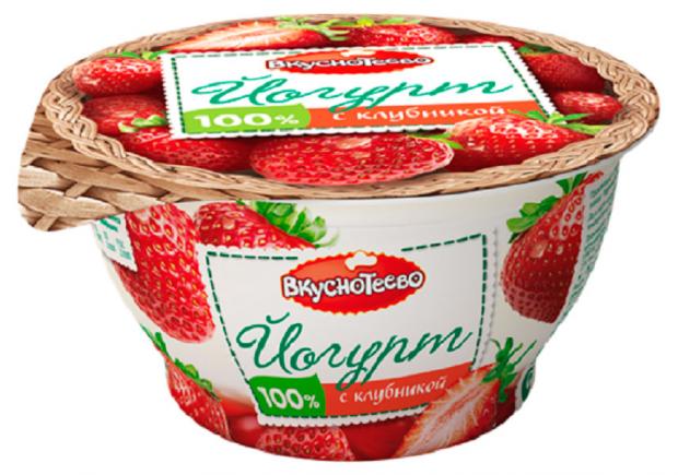 

Йогурт «Вкуснотеево» с клубникой 3,5%, 140 г