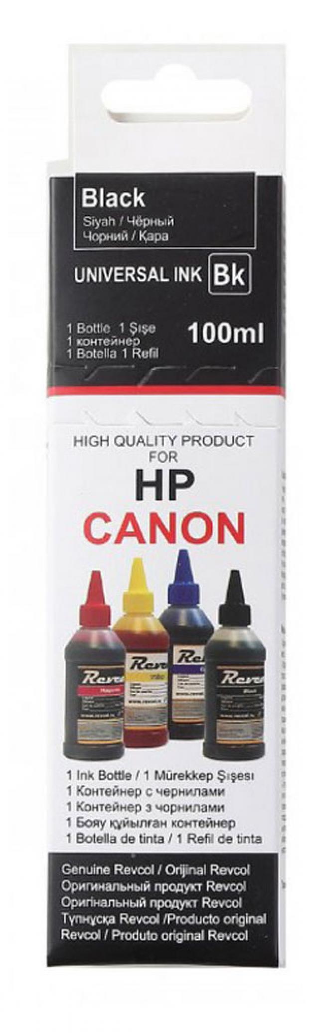 Чернила Revcol для HP Canon Black Dye 100 мл 191₽