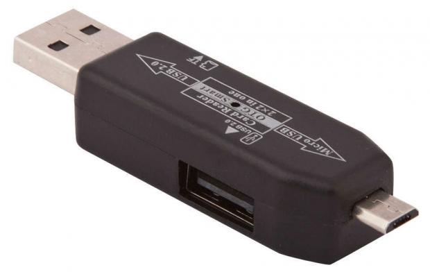 Картридер Liberty Project USB/Micro USB OTG черный