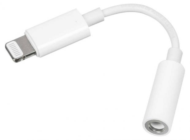 

Переходник Apple MMX62ZM/A mini-Jack 3,5 Lightning белый