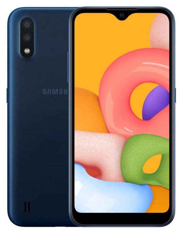 фото Смартфон samsung a01 синий 2/16 гб