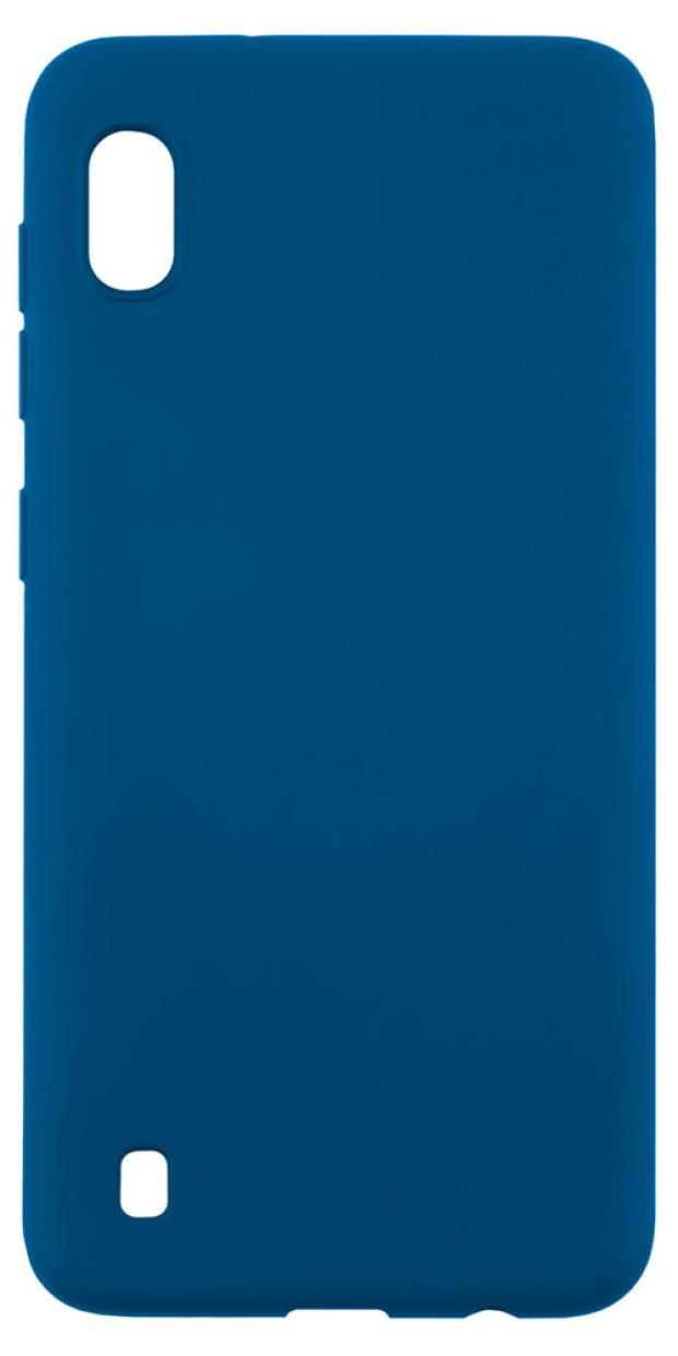 

Чехол mObility для Samsung A10 soft touch синий