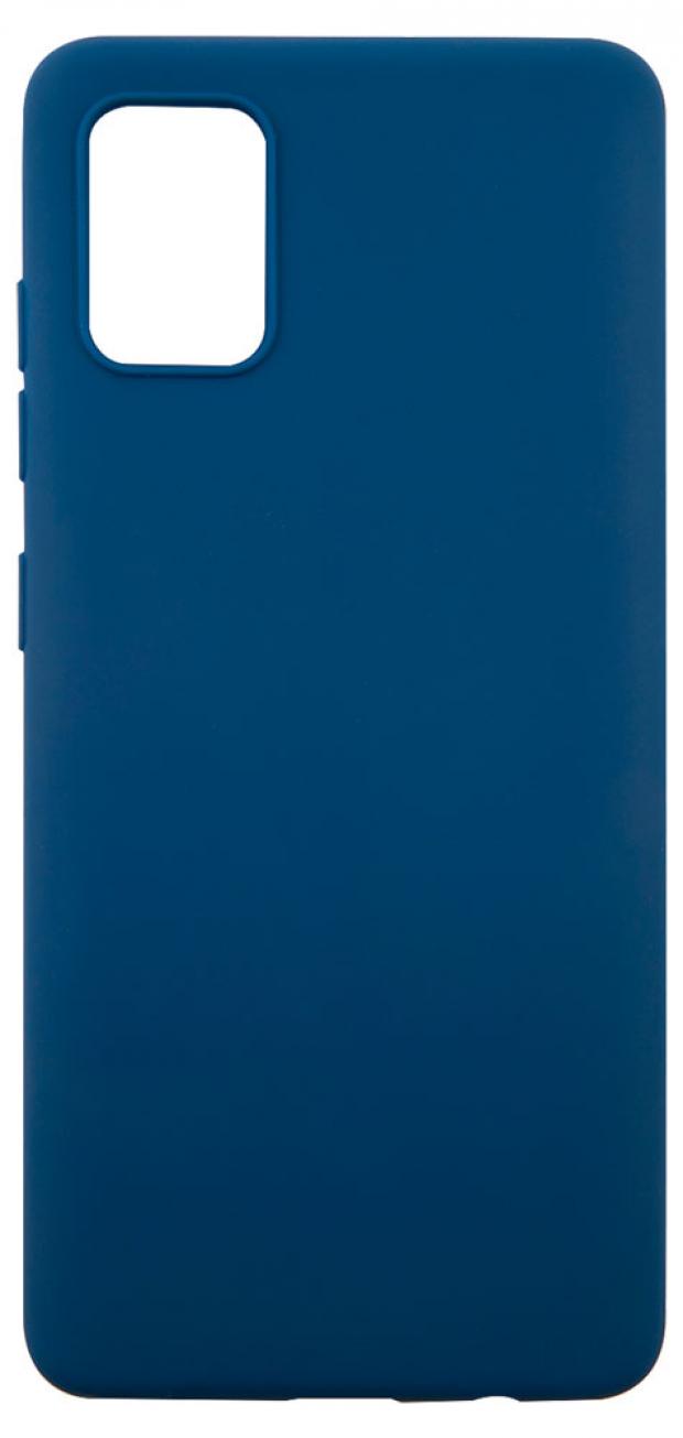 

Чехол mObility для Samsung A51 soft touch синий