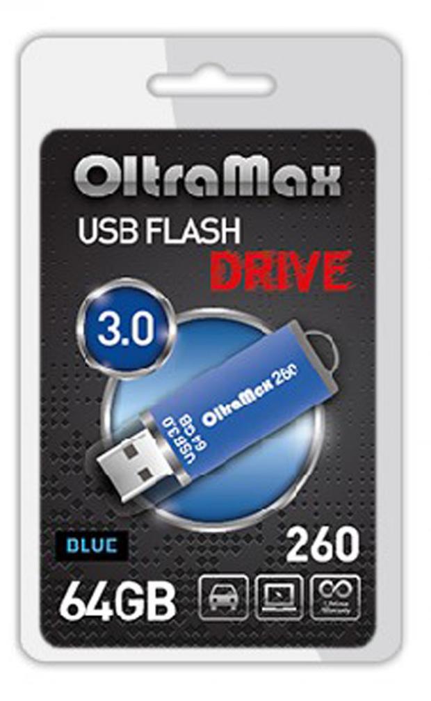 

Флешка OltraMax 260 3.0 64GB синяя
