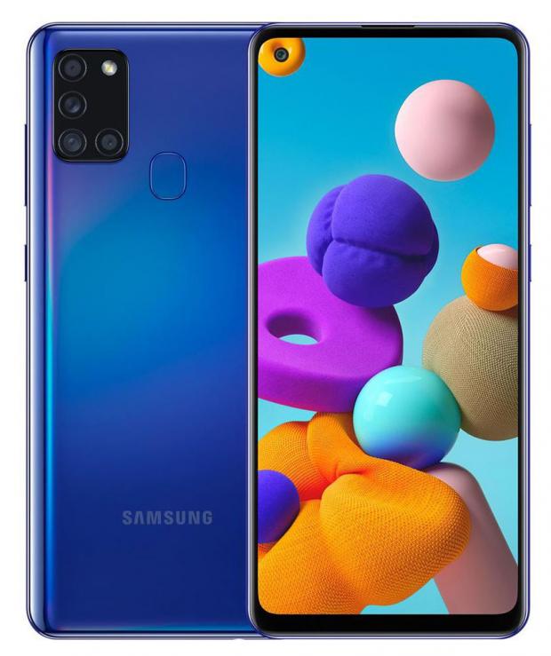 фото Смартфон samsung a21s синий 3/32 гб