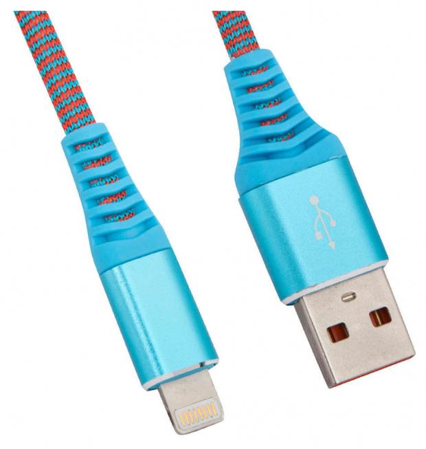 USB кабель Liberty Project для Apple 8 pin Носки голубой