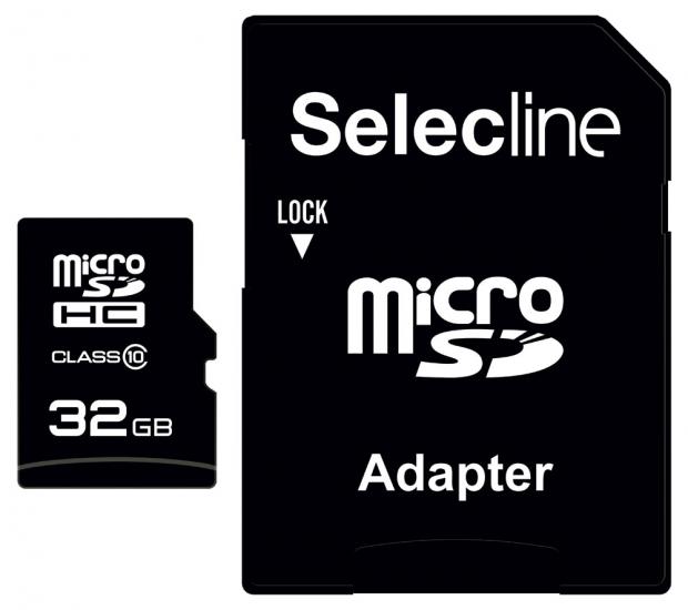 

Карта памяти Selecline microSD Cl 10 32 Гб с адаптером
