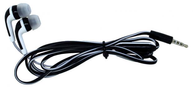 Гарнитура проводная с микрофоном вакуумная чёрная 111₽