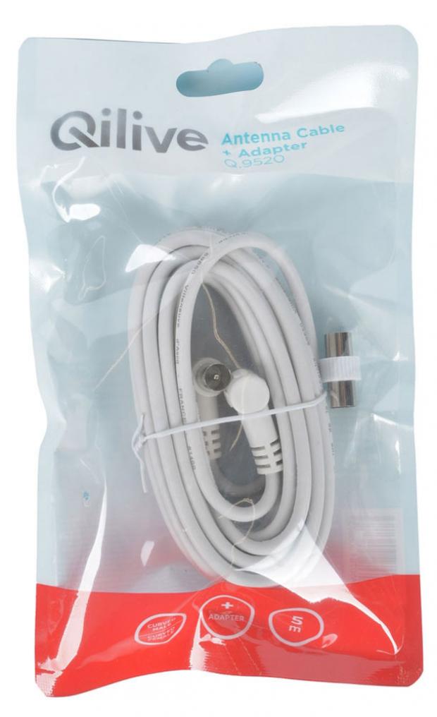 

Антенный кабель Qilive с адаптером, 5 м