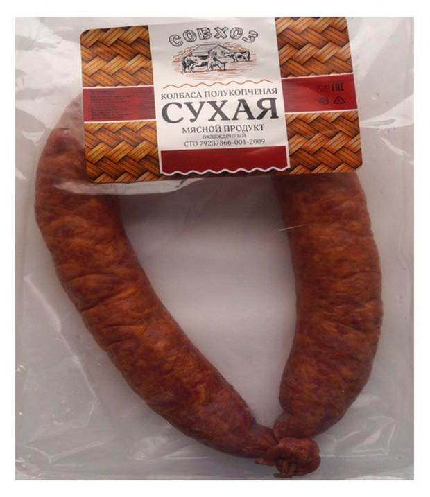 

Колбаса полукопченая «Совхоз» сухая (0,5-0,8 кг) , 1 упаковка ~ 0,6 кг