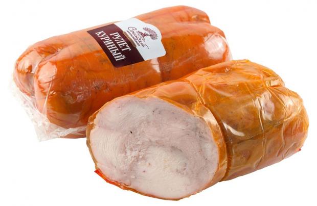 

Рулет варено-копченый «Сочинский мясокомбинат» Куриный (0,6-0,9 кг) , 1 упаковка ~ 0,7 кг