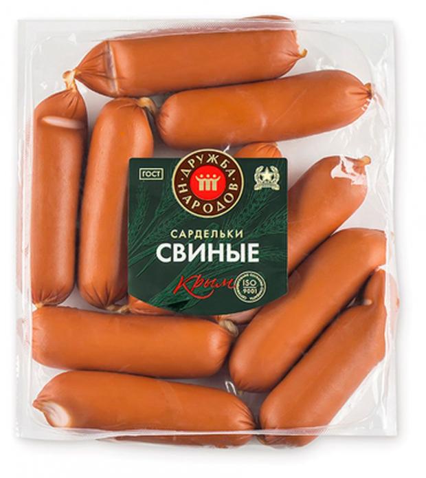 

Сардельки «Дружба народов» свиные (0,8-1,2 кг), 1 упаковка ~ 1 кг