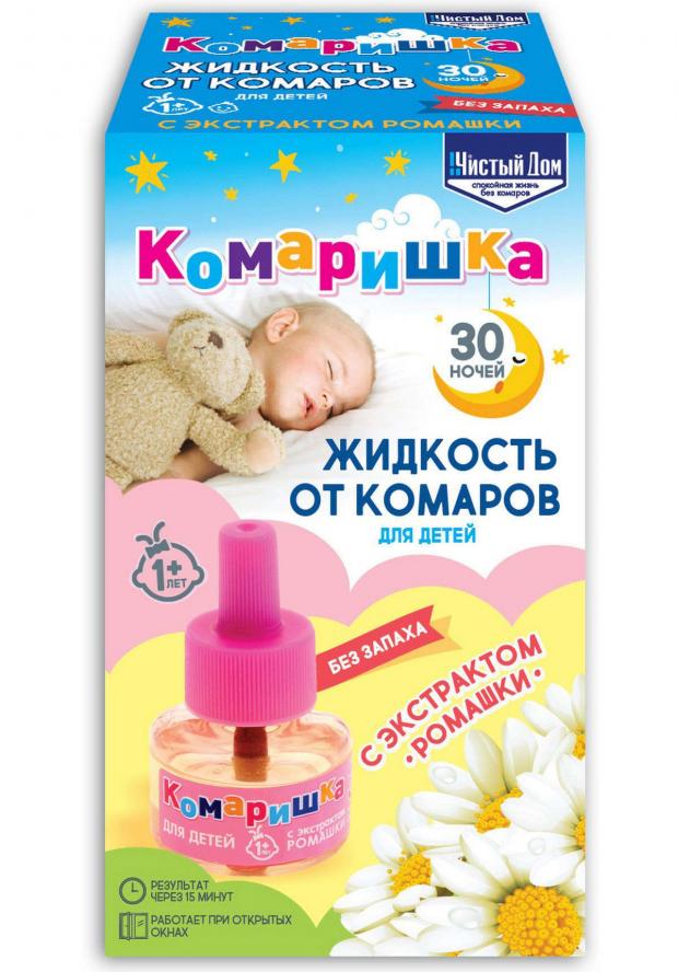 

Жидкость для электрофумигатора детская «Чистый дом» Комаришка Ромашка, 29 мл