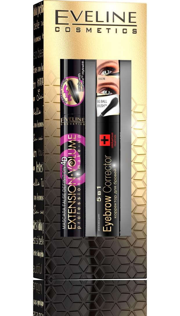 

Набор подарочный Тушь для ресниц Eveline + Корректор для бровей Eveline