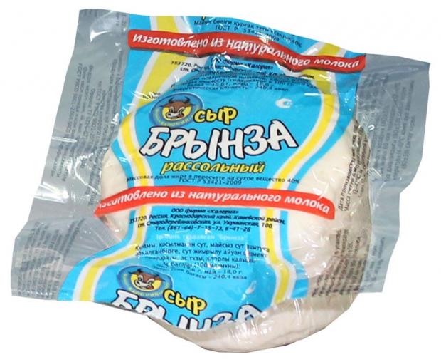 

Сыр рассольный «Калория» Брынза 40% (0,1-0,5 кг), 1 упаковка ~ 0,3 кг
