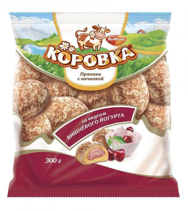 

Пряники с начинкой «Коровка» со вкусом вишневого йогурта, 300 г