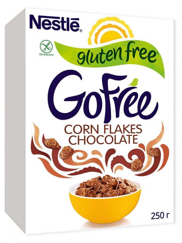 Хлопья Nestle Gofree шоколадные без глютена, 250 г