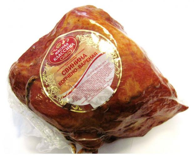 

Свинина варено-копченая «Мясная классика» (0,8-1,2 кг), 1 упаковка ~ 1 кг