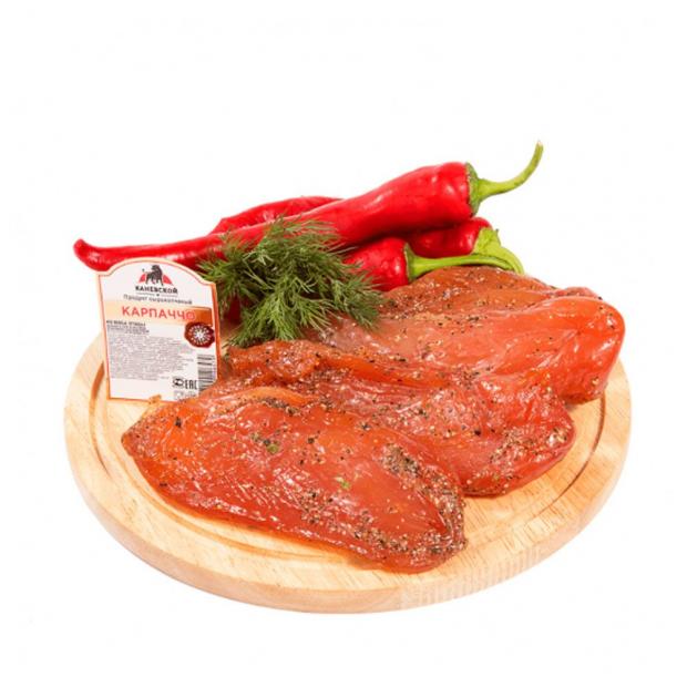 

Карпаччо сырокопченый «МПК Каневской» из мяса птицы (0,4-0,7 кг) , 1 упаковка ~ 0,5 кг