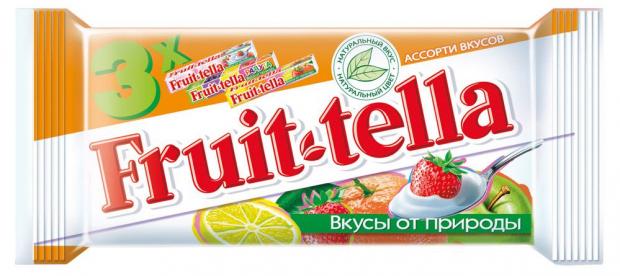 

Конфеты жевательные Fruit-tella ассорти, 3х41 г