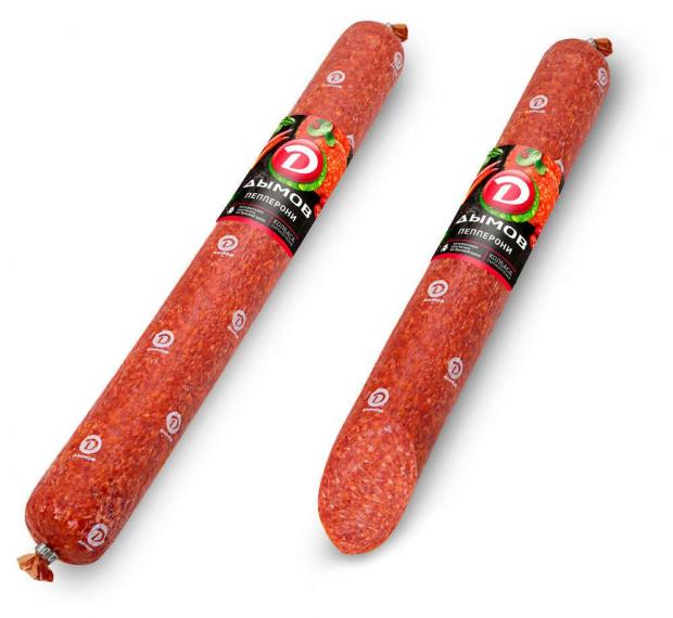 Колбаса сырокопченая Дымов Пепперони 05-08 кг 1 упаковка 06 кг 878₽