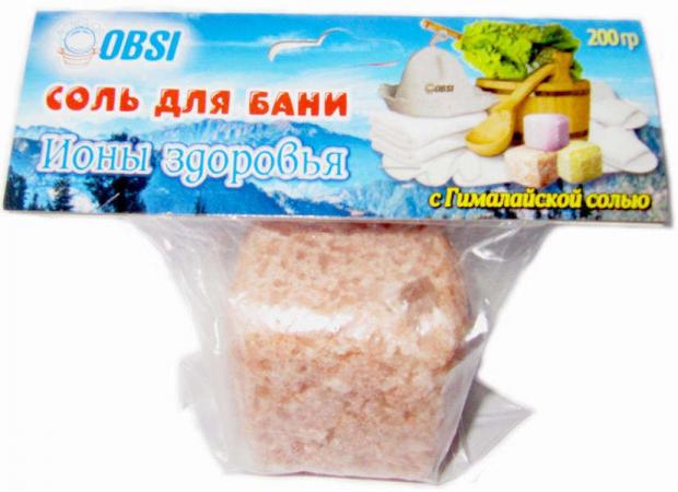 

Cоляная плитка OBSI Ионы здоровья с гималайской солью, 200 г