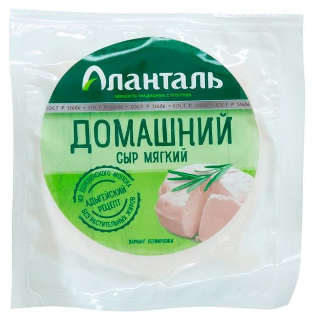 

Сыр мягкий «Аланталь» Домашний 45% (0,1-0,5 кг), 1 упаковка ~ 0,4 кг