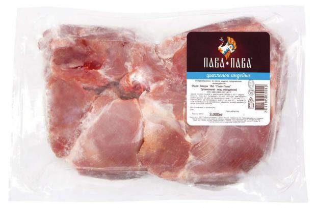 Филе бедра индейки «Пава Пава» охлажденное (2,5 - 3,2 кг), 1 упаковка ~ 3 кг